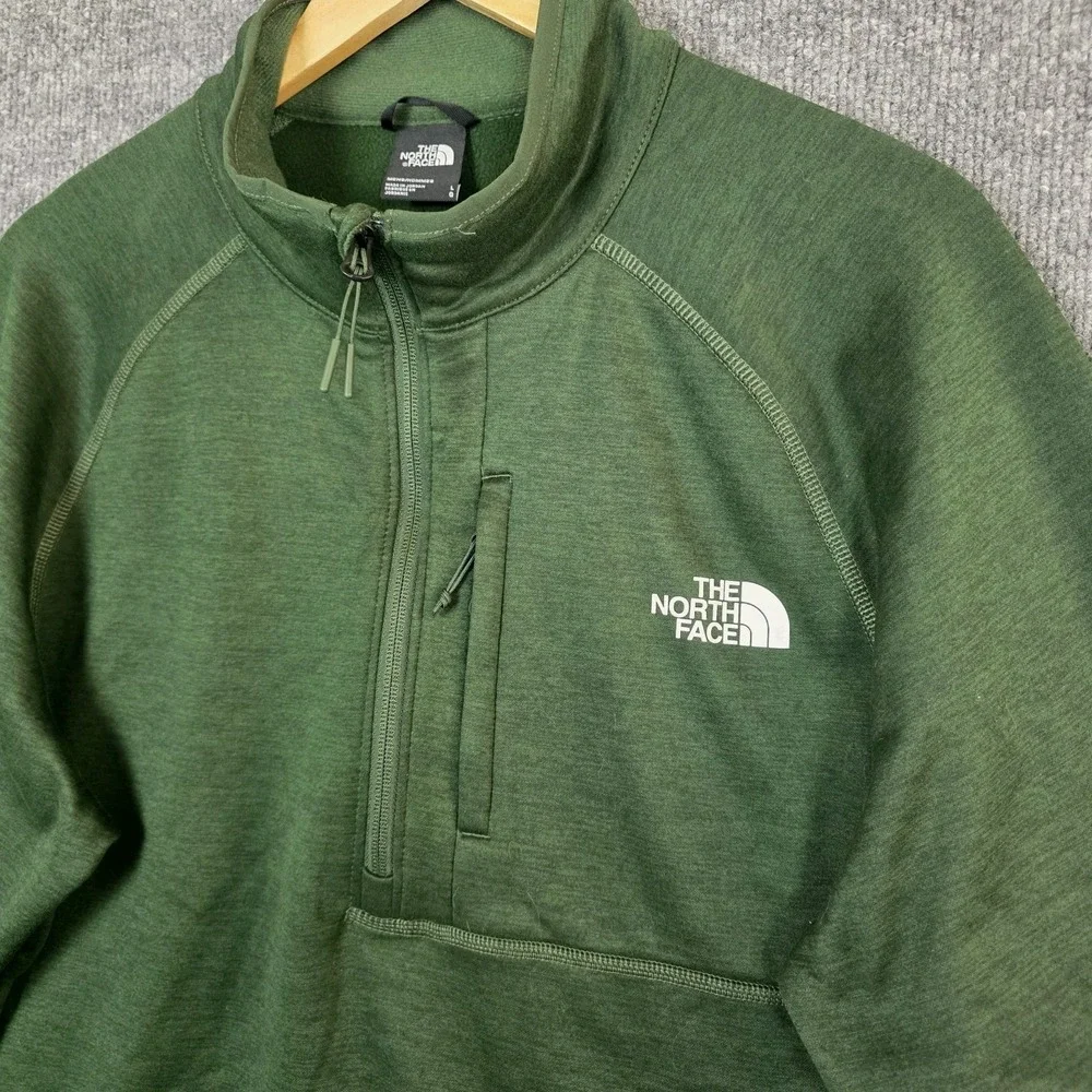 The North Face Canyonlands 1/2 Zip Fleece Pullover Men's L L Forest Green Jacket